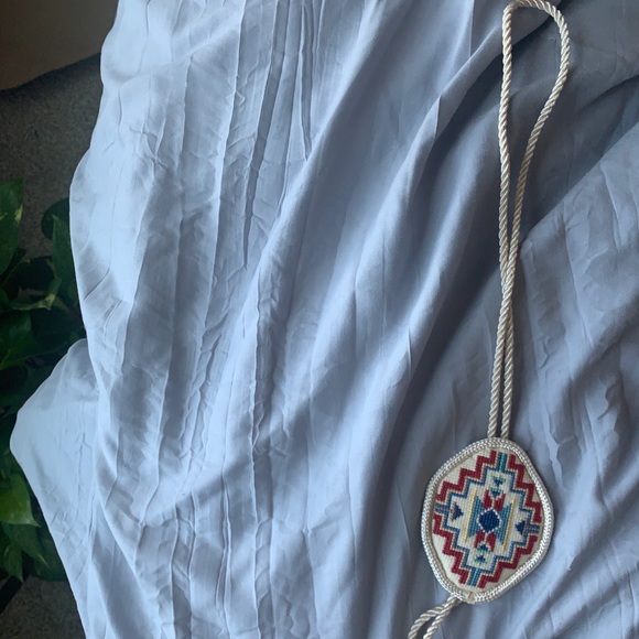 Vintage  crossstitch lariat necklace - Picture 4 of 6